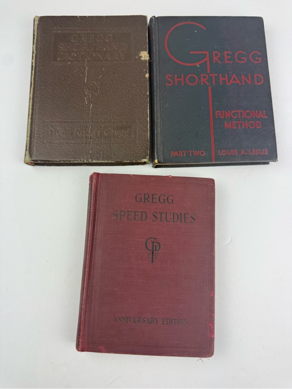 Gregg Shorthand Lot of 3 Vintage Instructional Books, Dictionary 1929, 1930
